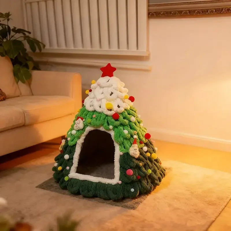 Árvore de Natal Aconchegante para Gatos