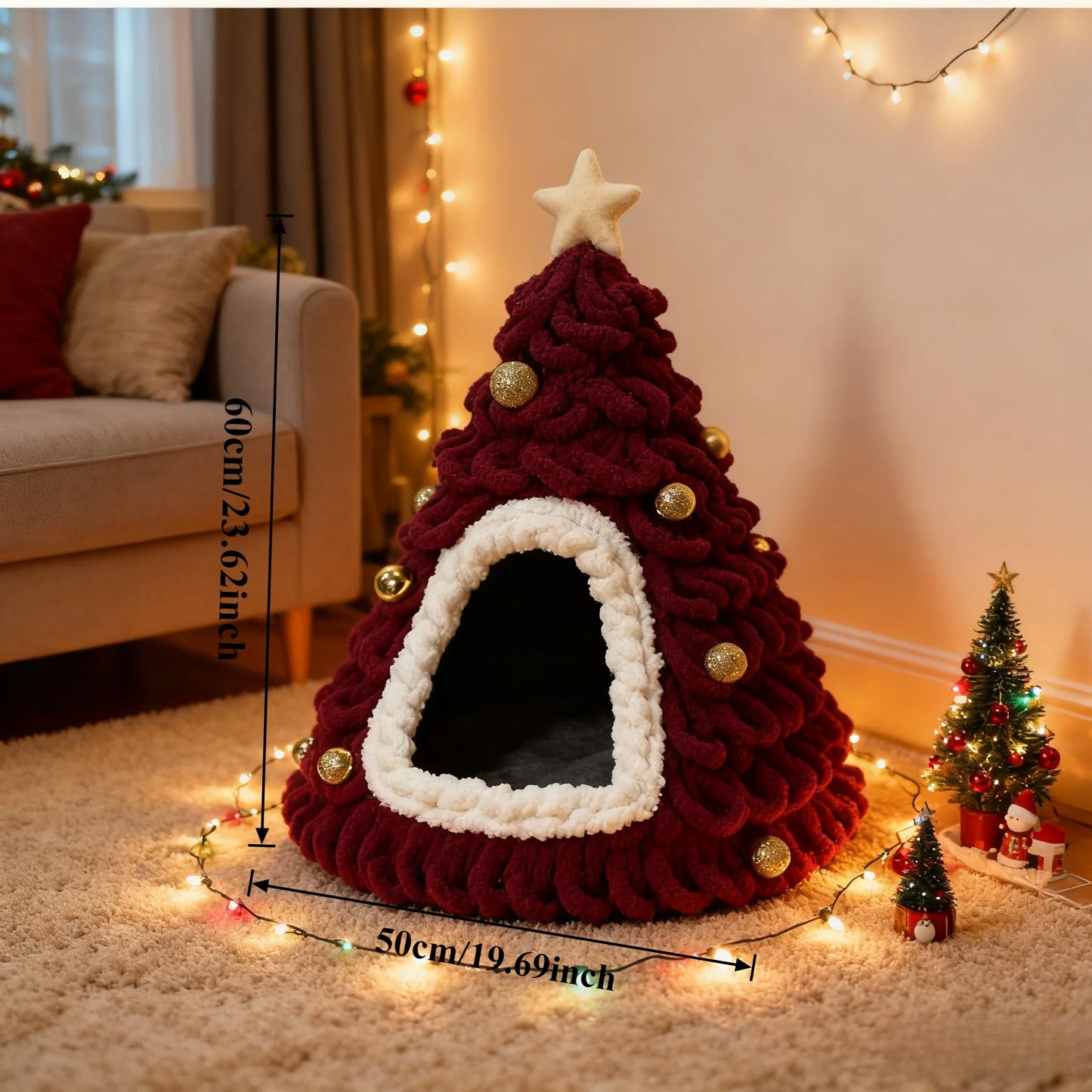 Árvore de Natal Aconchegante para Gatos