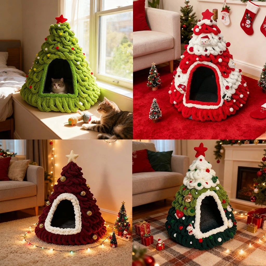 Árvore de Natal Aconchegante para Gatos