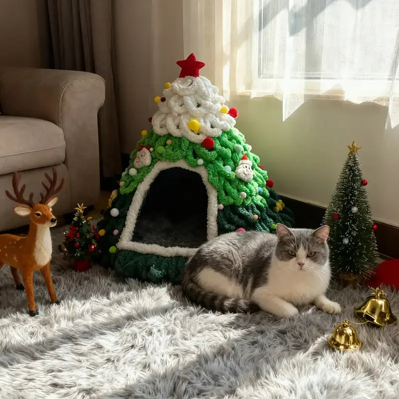 Árvore de Natal Aconchegante para Gatos